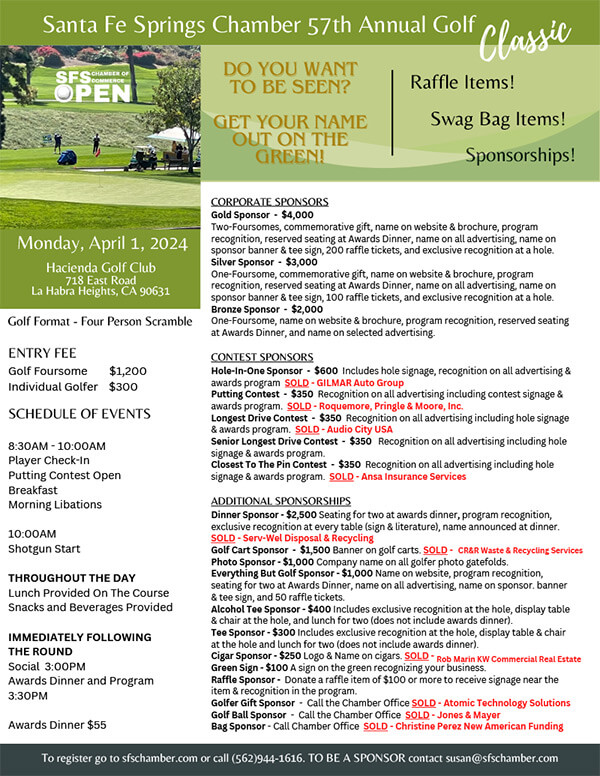 2024 Golf Information Flyer