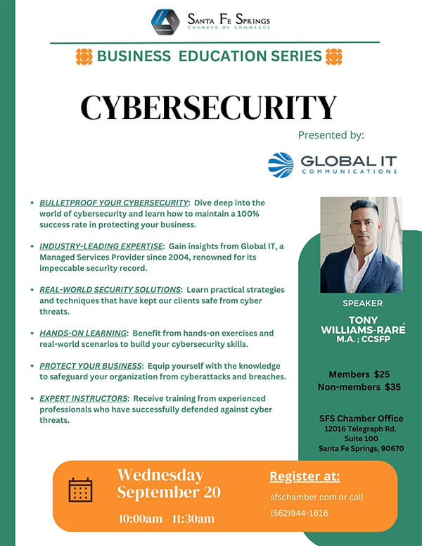 Business Education Series Flyer Cybersecurity